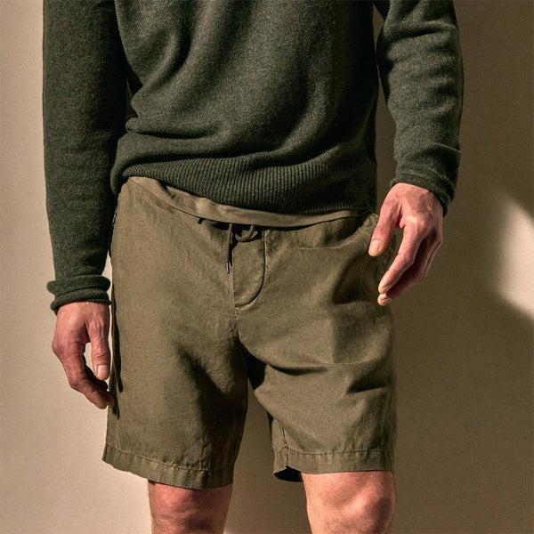 james perse Relaxed Fit Linen Short Birch Pigment
