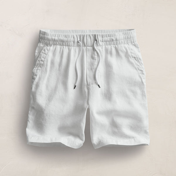 james perse Relaxed Fit Linen Short White