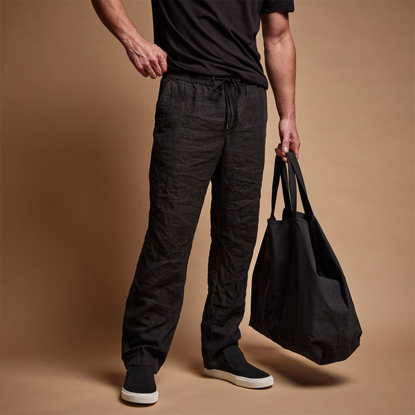 James Perse Relaxed Linen Pant Black