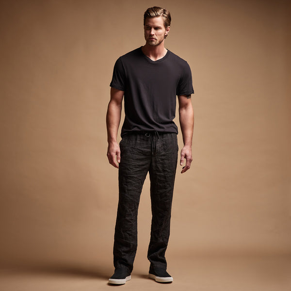 James Perse Relaxed Linen Pant Black