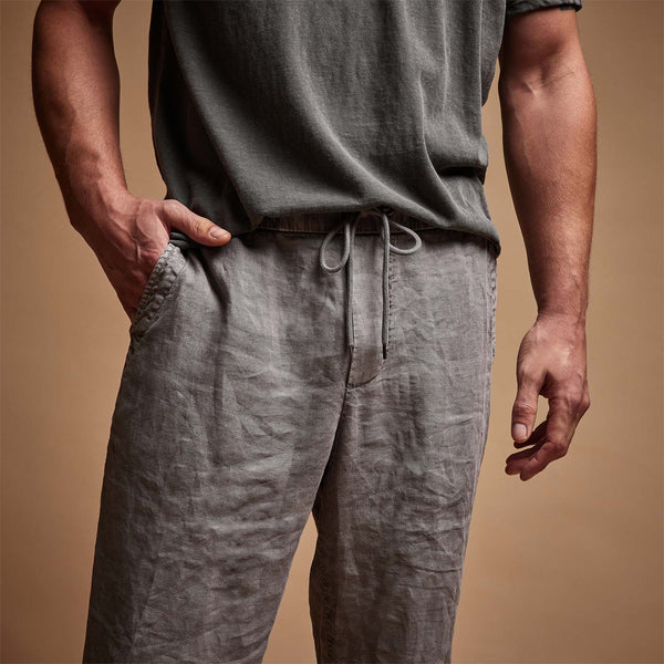 James Perse Relaxed Linen Pant Silver Grey Pigment