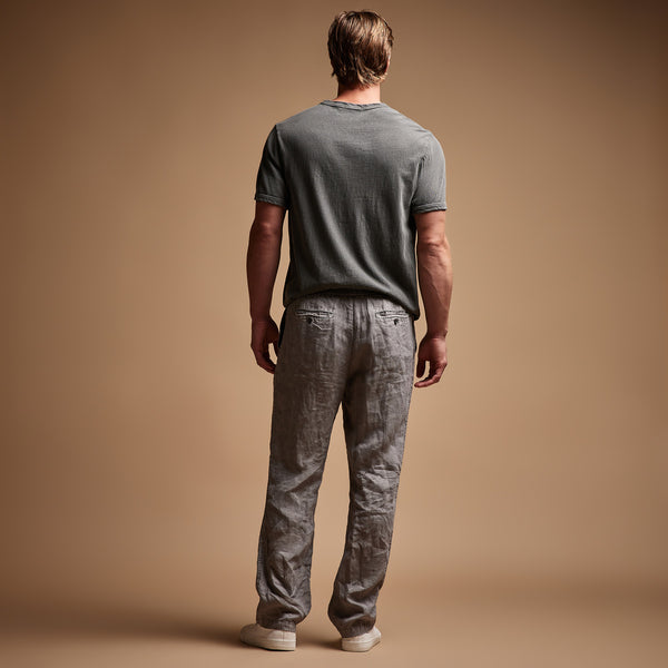 James Perse Relaxed Linen Pant Silver Grey Pigment