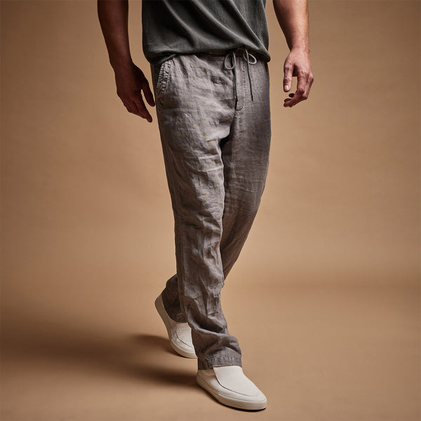 james perse Relaxed Linen Pant Silver Grey Pigment