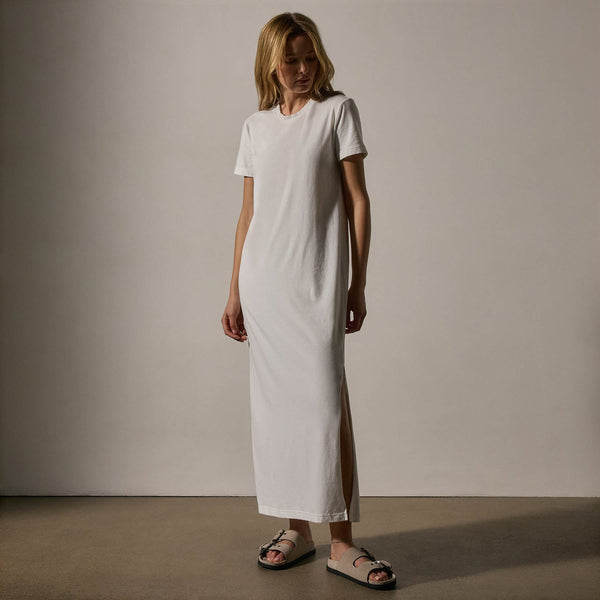 James Perse Relaxed T Shirt Dress White