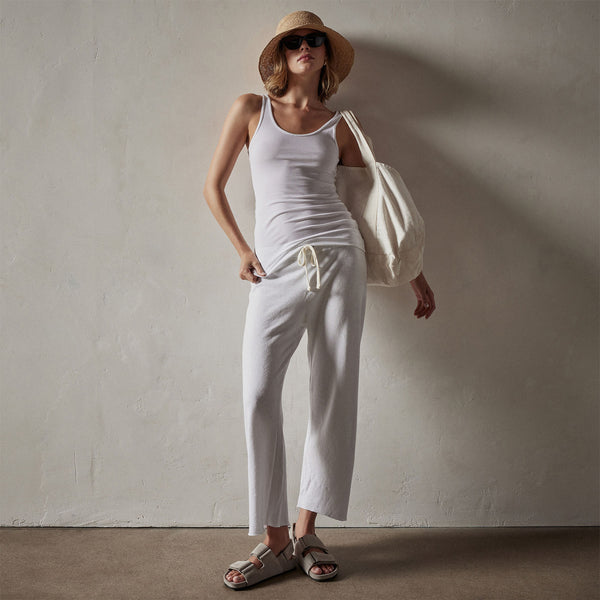 James Perse Ribbed Daily Tank White