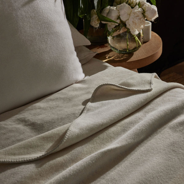 James Perse Sarti Striped Throw Ecru/Fog