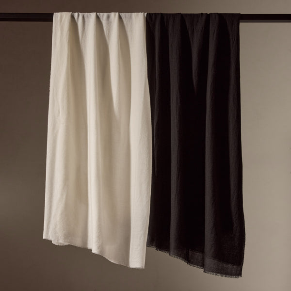 James Perse Sarti Wool Cashmere Scarf Black