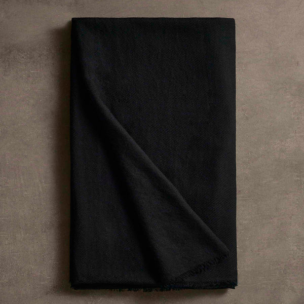 james perse Sarti Wool Cashmere Scarf Black