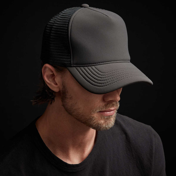 James Perse Scuba Trucker Hat Carbon Grey