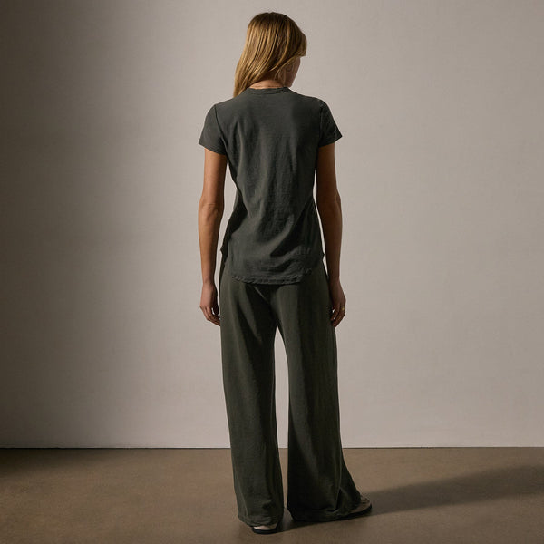 James Perse Sheer Slub Crew Neck Tee Granite