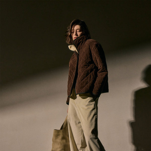 James Perse Sherpa Lined Jacket Chestnut