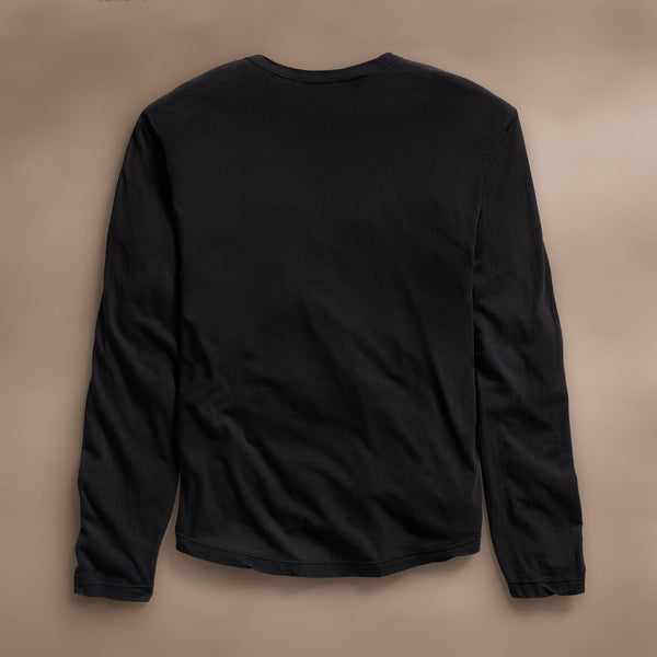James Perse Shirttail Hem Crew Black