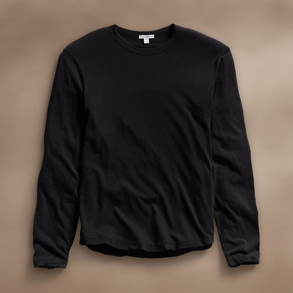 james perse Shirttail Hem Crew Black