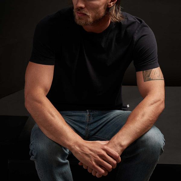 james perse Short Sleeve Crew Neck Deep