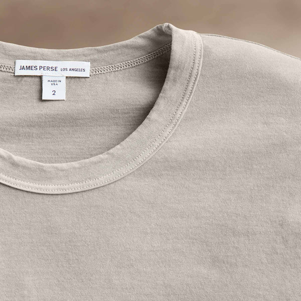 James Perse Short Sleeve Crew Neck Salt Pigment