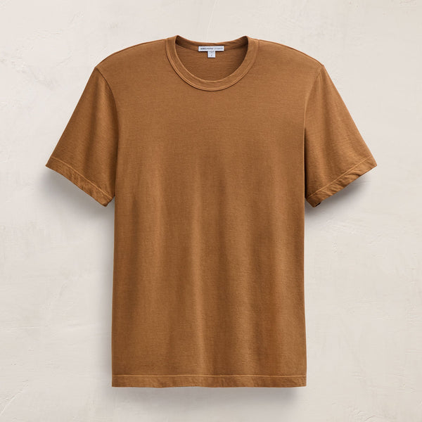 james perse Short Sleeve Crew Neck Whiskey Pigment