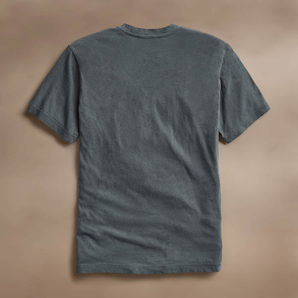 James Perse Short Sleeve V Neck Asphalt Pigment