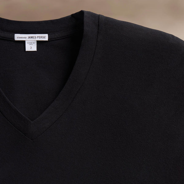 James Perse Short Sleeve V Neck Black