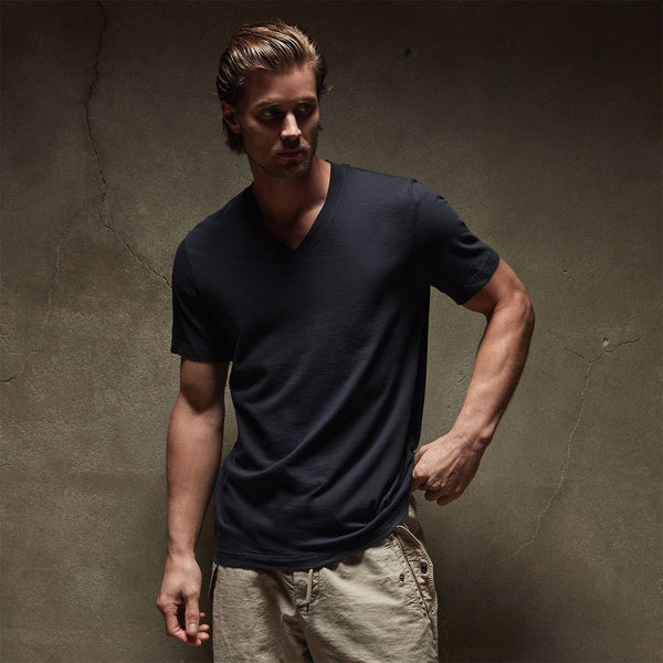 james perse Short Sleeve V Neck Deep
