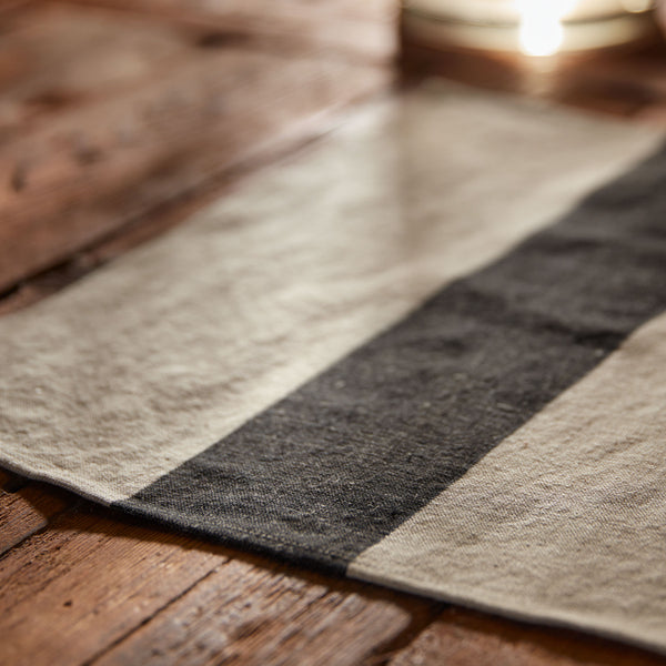 James Perse Single Stripe Placemat Natural/Black