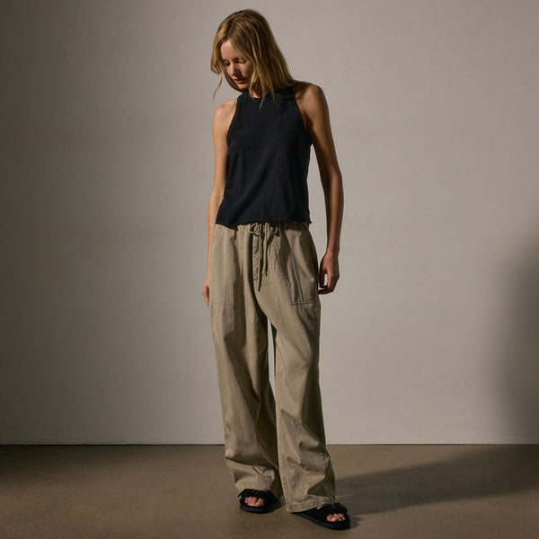 James Perse Slub Jersey Muscle Tank Black