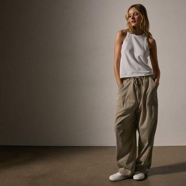 James Perse Slub Jersey Muscle Tank White