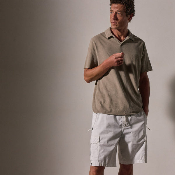 James Perse Slub Jersey Polo Overcast Pigment
