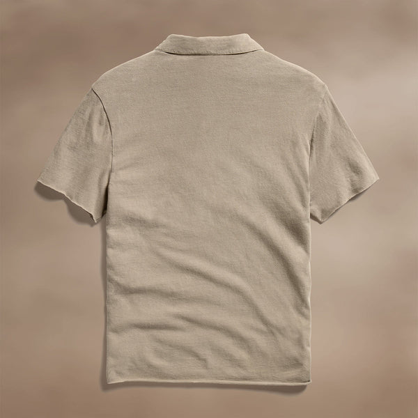 James Perse Slub Jersey Polo Overcast Pigment
