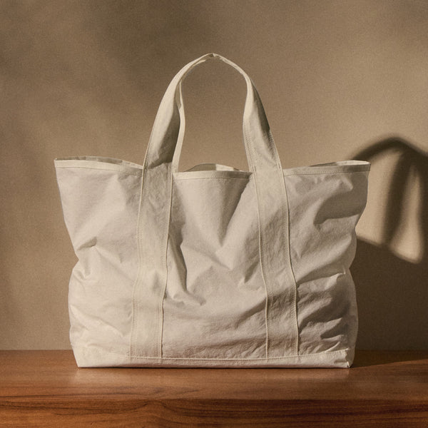 James Perse Small Matte Nylon Tote White