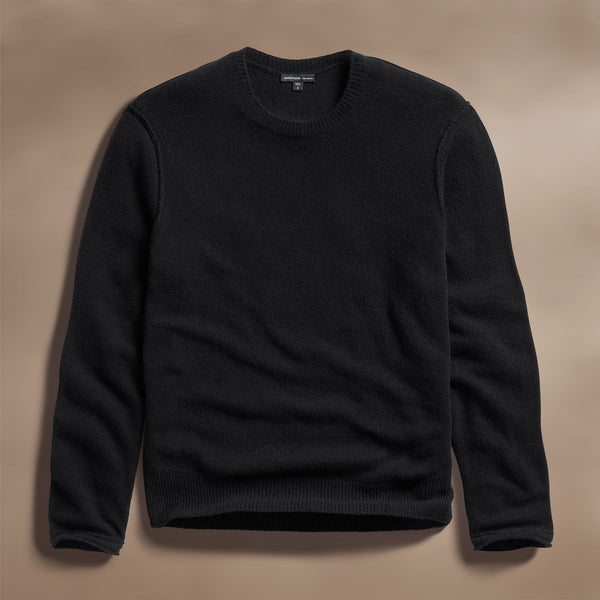 james perse Soft Featherweight Cashmere Crew Black