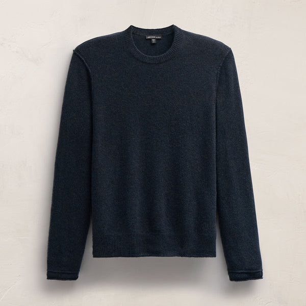 James Perse Soft Featherweight Cashmere Crew Coal