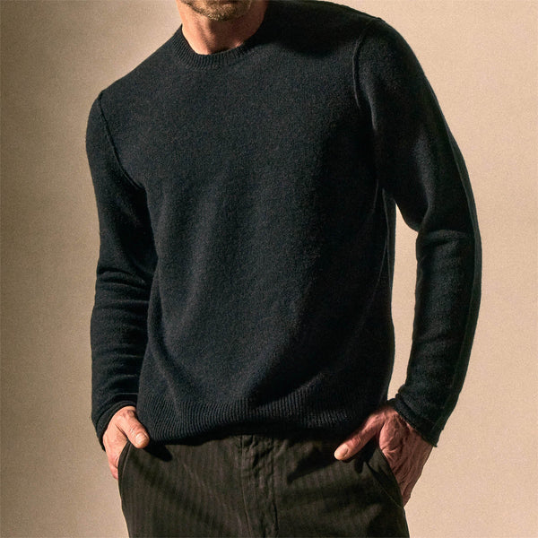 james perse Soft Featherweight Cashmere Crew Coal