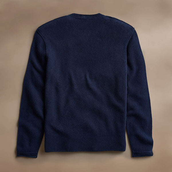 James Perse Soft Featherweight Cashmere Crew Navy