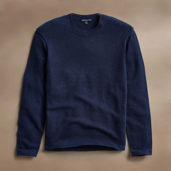 james perse Soft Featherweight Cashmere Crew Navy