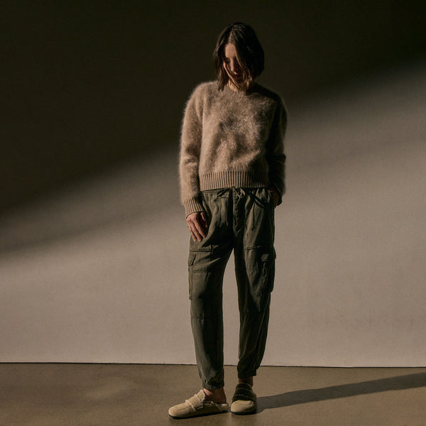 james perse Soft Fluid Cargo Pant Birch Pigment