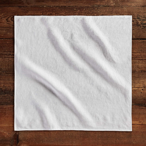 James Perse Solid Linen Table Napkin White