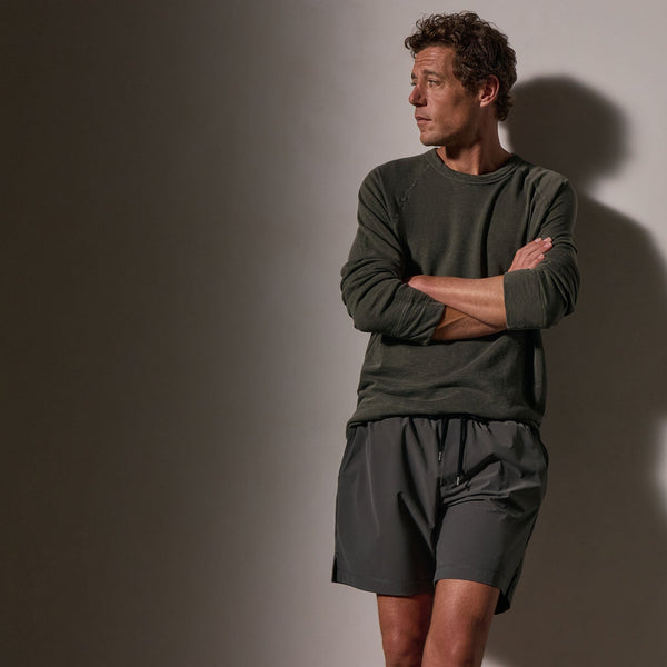 James Perse Split Hem Boardshort Granite