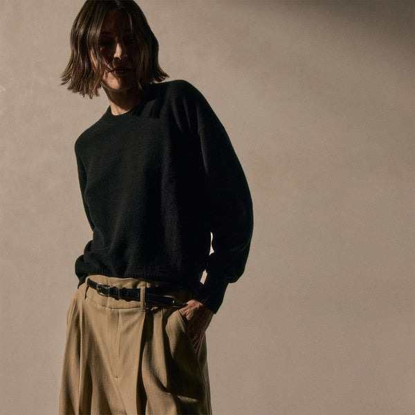 james perse Spun Cashmere Crew Neck Black