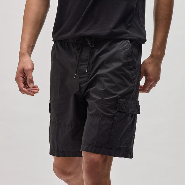 James Perse Stretch Poplin Cargo Short Black