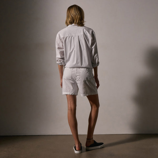 James Perse Stretch Poplin Elastic Short White