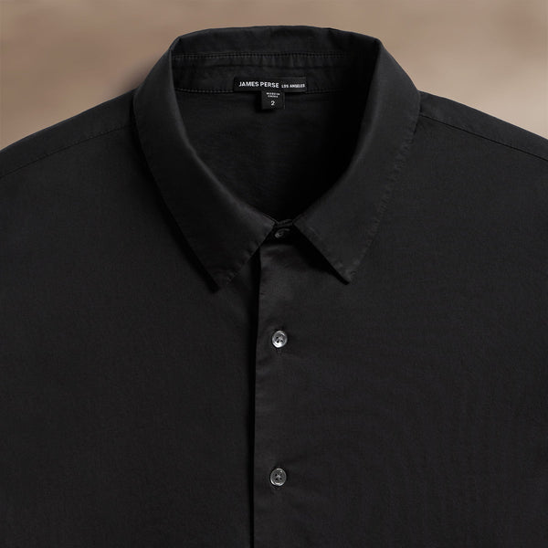 James Perse Stretch Poplin Shirt Black