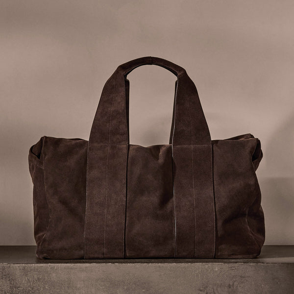 james perse Suede Montecito Weekend Bag Cafe