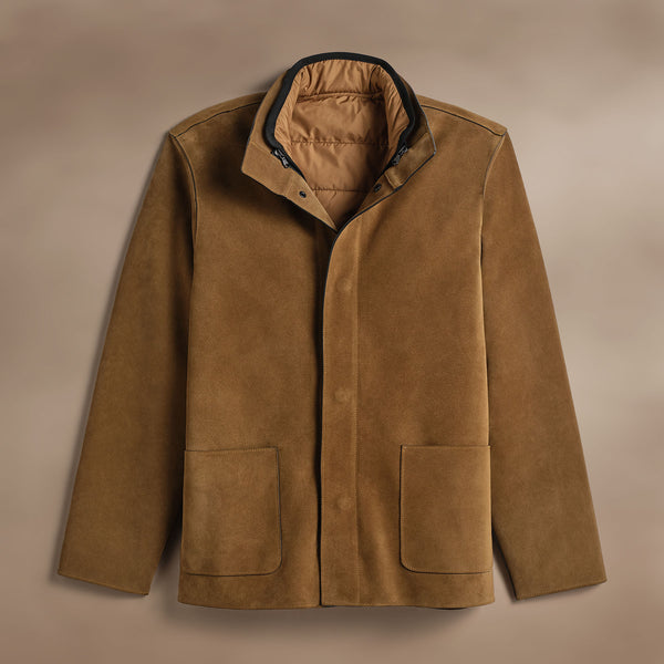 James Perse Suede Ranch Jacket Tobacco