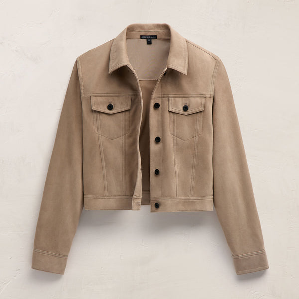 James Perse Suede Shrunken Jacket Grout