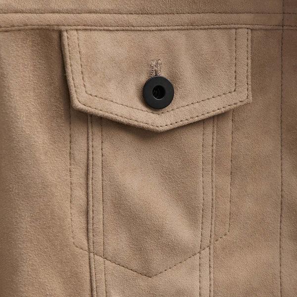 James Perse Suede Shrunken Jacket Grout