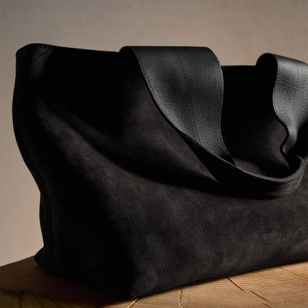 James Perse Suede Tote Bag Black