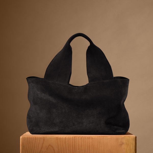 james perse Suede Tote Bag Black