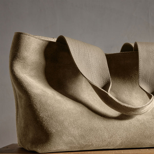 James Perse Suede Tote Bag Sand