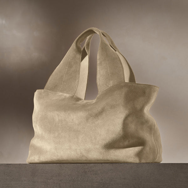 James Perse Suede Tote Bag Sand