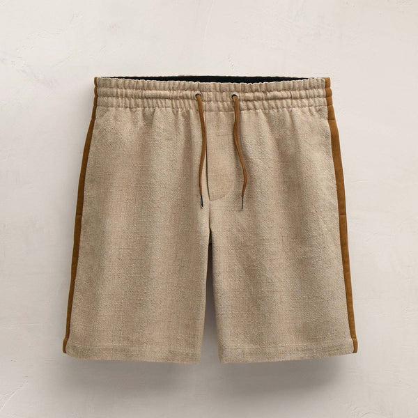 James Perse Suede Trimmed Short Natural/Tobacco